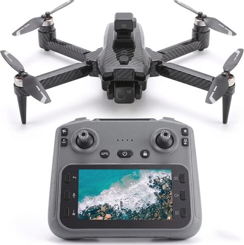 Drones with camera for adults 4K ,Obstacle Avoidance Drone with GPS Auto Return, Foldable Quadcopter Under 249g with 3-Axis Gimbal, Dual Cameras, HD Screen Controller, Follow Me, 40 Min Flight Time, Beginner Friendly in Kuwait