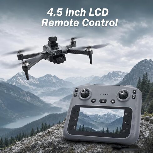 Drones with camera for adults 4K ,Obstacle Avoidance Drone with GPS Auto Return, Foldable Quadcopter Under 249g with 3-Axis Gimbal, Dual Cameras, HD Screen Controller, Follow Me, 40 Min Flight Time, Beginner Friendly in Kuwait