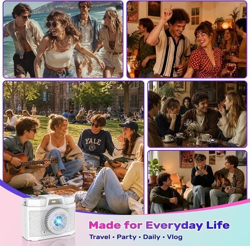 Retro Mini Keychain Digital Camera: 1080P Pocket-Size Video Camera | Built-in Flash and 5 Vintage Filters, with 32GB Card, 1.47’’ HD Display, USB-C Rechargeable, for Teens Y2K Travel Party Vlog in Kuwait