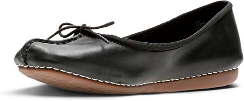 Clarks Women's Freckle Ice Ballet Flats, Black Black Leather, 7 UK in Kuwait