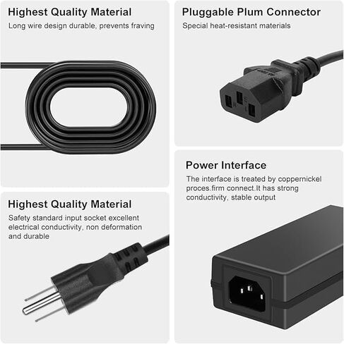 4-Pin XLR Power Adapter Compatible with Sony F55 Venice Canon C500 MKII Panasonic Zaxcom Fusion, 12V 5A, 60W, Black, Compact, Fast Charging in Kuwait