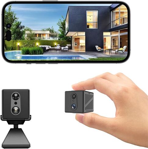 Mini 4K Wireless Camera WIFI Indoor Home Security Camera Outdoor 2.4G/5G WIFI Camera,House WiFi Nanny Cam,Small Home Tiny Cameras with 30-100 Days Standby Battery Life,Night Vision, AI Human Detection in Kuwait