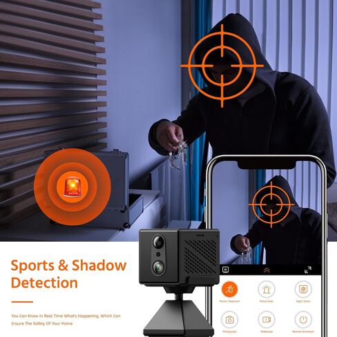 Mini 4K Wireless Camera WIFI Indoor Home Security Camera Outdoor 2.4G/5G WIFI Camera,House WiFi Nanny Cam,Small Home Tiny Cameras with 30-100 Days Standby Battery Life,Night Vision, AI Human Detection in Kuwait