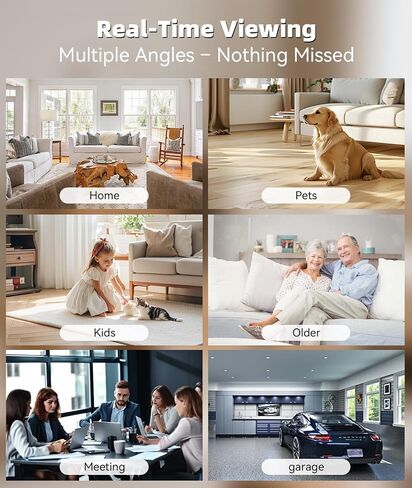 Wireless WiFi Mini Camera with Clock for for Outdoor/Indoor, Security Camera with AI Motion Detection,Night Vision,Easy to Use & Install in Kuwait