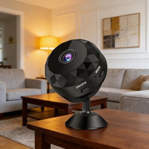 Wireless Security Camera for Travel, Renters & Pet Monitoring - 2.4GHz WiFi Indoor/Outdoor, USB Rechargeable, Night Vision, Mobile App, Cloud Storage & No SD Card Needed (No-Drill Design) in Kuwait
