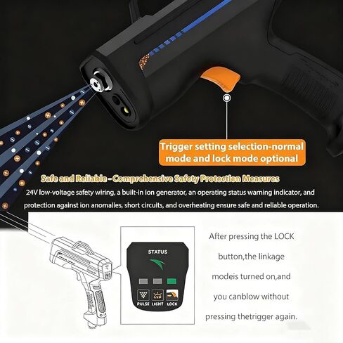 Cordless Anti-Static Gun for Auto Painting, Electronics & Film Packaging - Effective Anti-Static Solution | Portable Antistatic Gun for Laboratories & Assembly in Kuwait