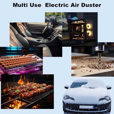 Jet Blower, 130000RPM High Speed Brushless Motor Digital Display, with Light, for Cleaning Car Computer Keyboard Camera in Kuwait