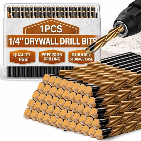 Tondiamo 50 Pcs Drywall Cut Out Bit 1/4 Inch Guide Point Cutting Router Bits Tools for Use with Spiral Saw in Kuwait