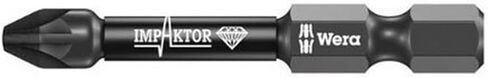 Wera - 5057661001 855/4 Diamond Coated Impaktor Screwdriver Bits for PZ 2 Pozidriv Screws, Pack of 5 in Kuwait