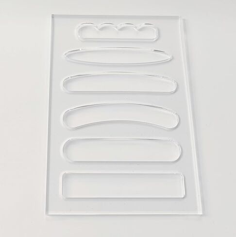 6 in1 Board Handle Router Template for Woodworking 1/4'' Thick DIY Router Template Grab Handle Acrylic Inlay Template Decorative Guide, Transparent in Kuwait