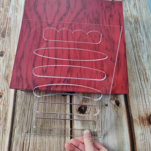 6 in1 Board Handle Router Template for Woodworking 1/4'' Thick DIY Router Template Grab Handle Acrylic Inlay Template Decorative Guide, Transparent in Kuwait
