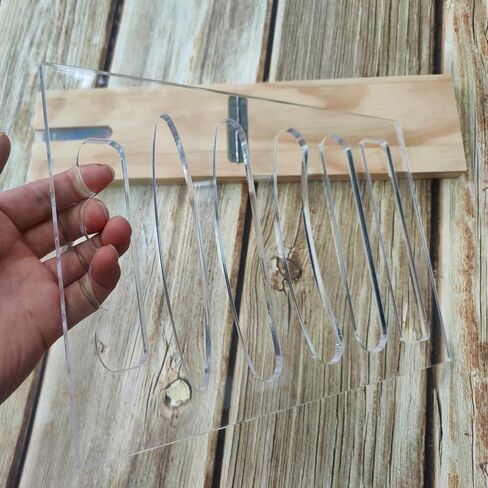 6 in1 Board Handle Router Template for Woodworking 1/4'' Thick DIY Router Template Grab Handle Acrylic Inlay Template Decorative Guide, Transparent in Kuwait