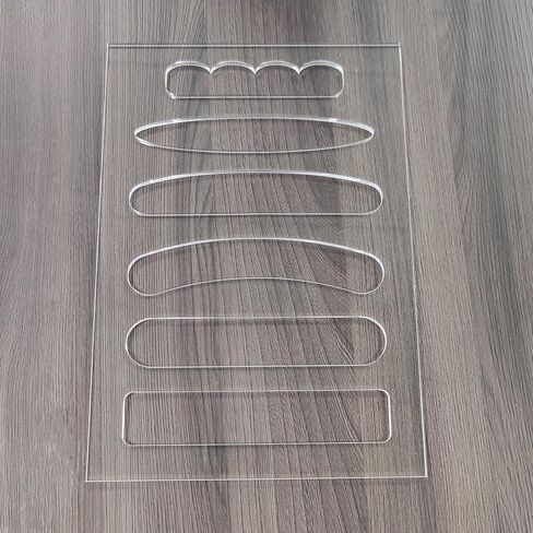 6 in1 Board Handle Router Template for Woodworking 1/4'' Thick DIY Router Template Grab Handle Acrylic Inlay Template Decorative Guide, Transparent in Kuwait