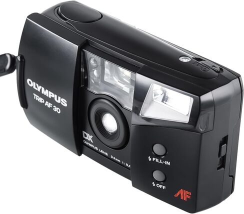 Olympus Trip AF 30 35mm Point & Shoot Film Camera – Autofocus, Built-in Flash, 35mm f/3.5 Lens – Vintage Compact Film Camera (Renewed) in Kuwait