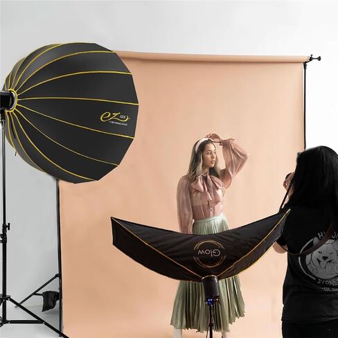 Glow EZ Lock 16x60 ARC Curved Strip Light Softbox Bowens Mount Softbox for Strobes, Monolights & Other Lights Transforms into Curved Reflector Strip Light Soft Box with White Curved Diffuser Screen in Kuwait