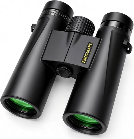 Asacam 12x42 Binoculars for Adults, HD BAK4 Prism for Bird Watching | High Powered Large Eyepiece, Lightweight Design for Travel, Hunting, Camping and Sports with Clear Viewing Experience in Kuwait