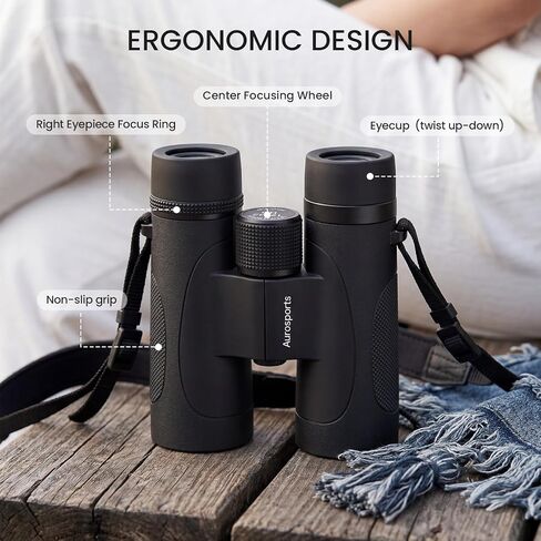 12x42 High Powered Binoculars for Adults, IPX7 Waterproof Long Range | HD Optical Imaging, BAK4 Prism, Lightweight Durable Aluminum Alloy Body, Ideal for Bird Watching, Hunting & Cruise Ship in Kuwait