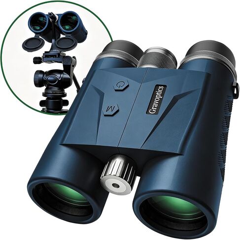 Hunting Binoculars with Rangefinder 10x42 HD 1968 Yard | 0.15s Fast Ranging, Accuracy ±0.5m, IP65 Waterproof, Included Bino Tripod Adapter, Long Range Laser Rangefinding for Hunter in Kuwait