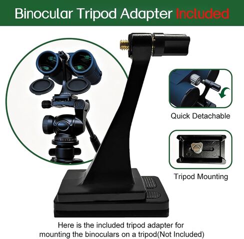 Hunting Binoculars with Rangefinder 10x42 HD 1968 Yard | 0.15s Fast Ranging, Accuracy ±0.5m, IP65 Waterproof, Included Bino Tripod Adapter, Long Range Laser Rangefinding for Hunter in Kuwait