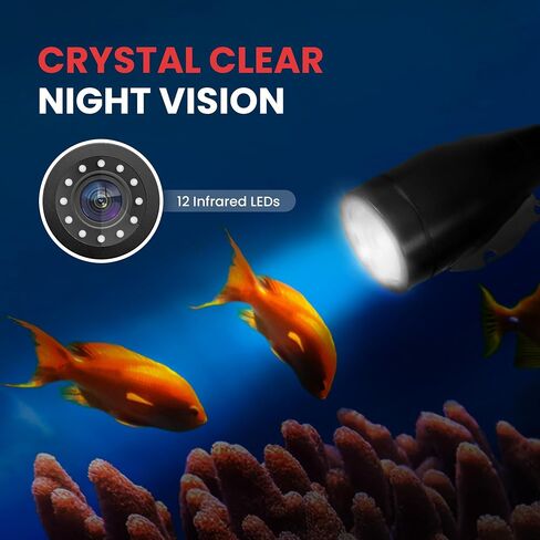 Pyle, Underwater Fishing Camera, LCD Monitor, Night Vision, 7-inch TFT, IP68 Water Resistant, Infrared LED, Removable Sun-Visor, 12V Li-ion Battery, 4500 mAh, Waterproof Suitcase, 50m Cable in Saudi Arabia