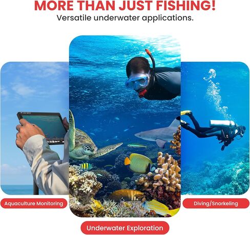 Pyle, Underwater Fishing Camera, LCD Monitor, Night Vision, 7-inch TFT, IP68 Water Resistant, Infrared LED, Removable Sun-Visor, 12V Li-ion Battery, 4500 mAh, Waterproof Suitcase, 50m Cable in Saudi Arabia