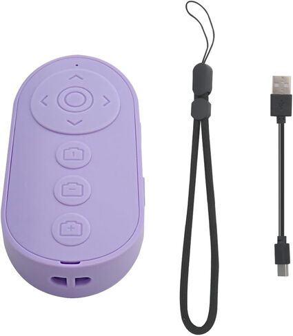 Upgraded Bluetooth Camera Remote with Zoom - Compatible with i-Phone Android Smartphones - Purple in Kuwait