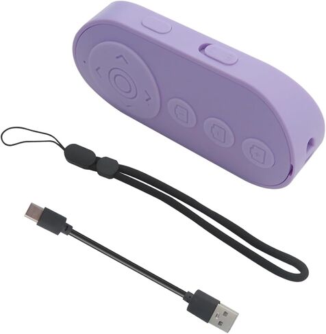 Upgraded Bluetooth Camera Remote with Zoom - Compatible with i-Phone Android Smartphones - Purple in Kuwait