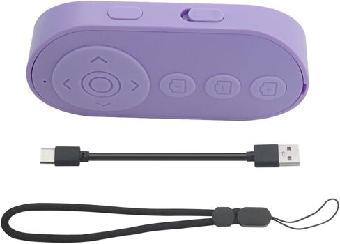 Upgraded Bluetooth Camera Remote with Zoom - Compatible with i-Phone Android Smartphones - Purple in Kuwait