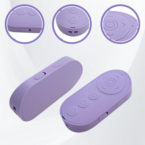 Upgraded Bluetooth Camera Remote with Zoom - Compatible with i-Phone Android Smartphones - Purple in Kuwait