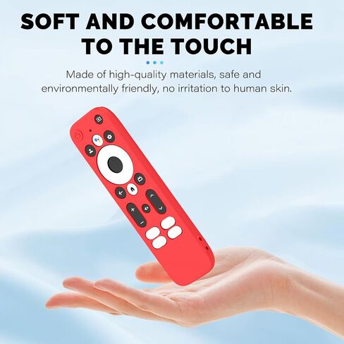 Case for Onn 4K Plus Remote Control,NOUKAJU Remote Control Protective Cover with Lanyard,Drop-Proof,Protective Cover for Onn 4K Pro(Red) in Kuwait