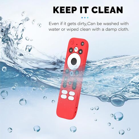 Case for Onn 4K Plus Remote Control,NOUKAJU Remote Control Protective Cover with Lanyard,Drop-Proof,Protective Cover for Onn 4K Pro(Red) in Kuwait