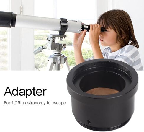 M42x0.75 to 1.25 Inch Telescope Adapter Ring, Aluminum Compression Ring for Telescope Track, Black Threaded Ring with 3 Set Screws, Scratch - Free Mounting for Astronomy Cameras an in Kuwait