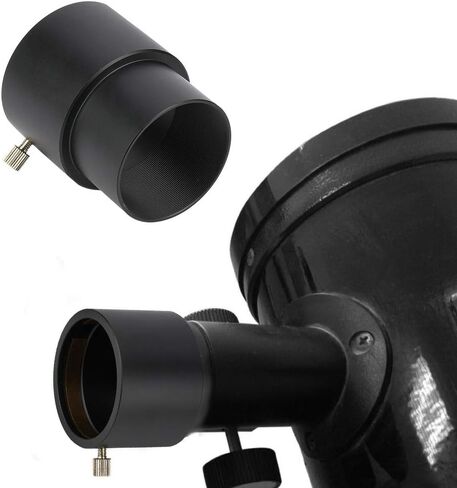 2 Inch Telescope Eyepiece Extension Tube, 40mm M48 Thread Adapter for Astronomical Photography, Aluminum Alloy with Locking Finger Screws and Brass Compression Ring in Kuwait