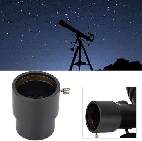 2 Inch Telescope Eyepiece Extension Tube, 40mm M48 Thread Adapter for Astronomical Photography, Aluminum Alloy with Locking Finger Screws and Brass Compression Ring in Kuwait