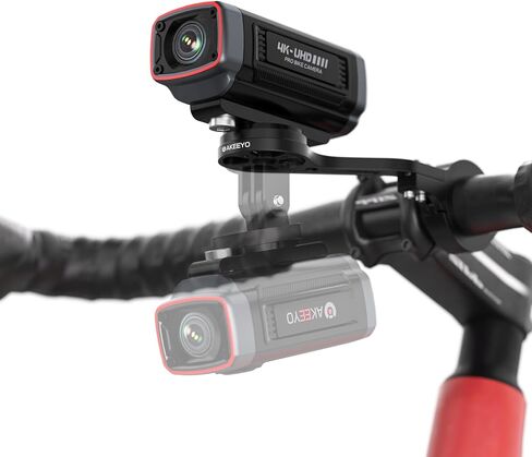 AKEEYO AKY-710S Bike Camera with Mount, 4K 28fps, 2K 55fps, Wide-Angle 142°,IP67,5MP,Loop & Emergency Recording,Parking Monitor,Bicycle,Outdoor Sports,Rechargeable,GPS,64GB Card Included in Kuwait