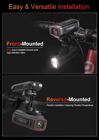 AKEEYO AKY-710S Bike Camera with Mount, 4K 28fps, 2K 55fps, Wide-Angle 142°,IP67,5MP,Loop & Emergency Recording,Parking Monitor,Bicycle,Outdoor Sports,Rechargeable,GPS,64GB Card Included in Kuwait