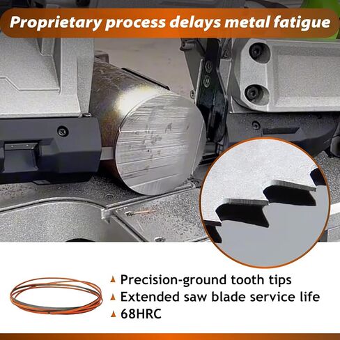 64-1/2 Inch Metal Cutting Bandsaw Blade 14/18 TPI (5 Pack) for Wen 3970 Grizzly G0622 G9742 Jet Harbor Freight Band Saw, 64.5" x 1/2" x 0.02" 14/18TPI in Kuwait