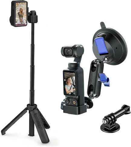Tripod for DJI Osmo Action 6 & Car Mount for DJI Osmo Pocket 3, Phone in Kuwait