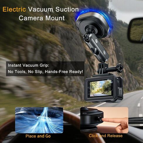 Tripod for DJI Osmo Action 6 & Electric Suction Cup Action Camera Mount in Kuwait