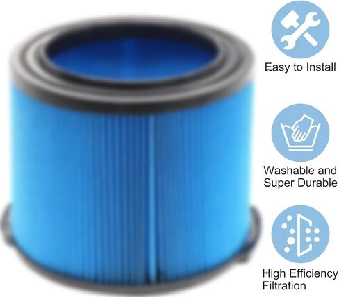 VF3500 Filter for Ridgid Shop Vac 3/4/4.5 Gallon Wet Dry Vacuums | Compatible with WD3050, WD4070, WD4080, WD4522, WD 4050, 4000RV, 4500RV Vacuums, Includes 2 VF3500 Filters & 4 Filter Bags in Kuwait