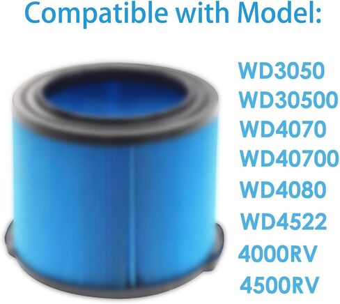 VF3500 Filter for Ridgid Shop Vac 3/4/4.5 Gallon Wet Dry Vacuums | Compatible with WD3050, WD4070, WD4080, WD4522, WD 4050, 4000RV, 4500RV Vacuums, Includes 2 VF3500 Filters & 4 Filter Bags in Kuwait