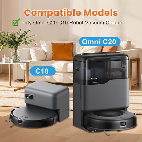 18 Pack C20 Dust Bags for eufy Omni C20 C10 Robot Vacuum Cleaner | 3.2L Large Capacity Vacuum Bags, Disposable Replacement Dust Bags in Kuwait