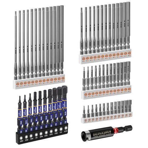 53Pieces Fixedge Screwdriver Bit Set,1"/2"/4"/6" Mixed Hex Magnetic Alloy Steel Insert Power Bits Tips with Impact Bit Holder Stored in Storage Organizer for Home Repair in Saudi Arabia