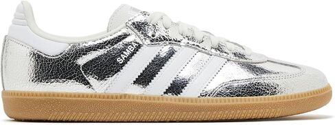 adidas Originals Samba Womens Sneaker, Silver Metallic/Footwear White/Core White, Size 6 in Kuwait