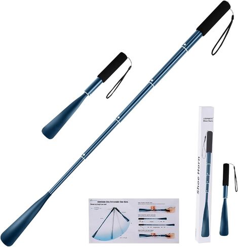 JJDPARTS Shoe Horn Long Handle,14.5"-37" Retractable Shoe Horn,Aluminum Shoe Horn For Men Women Kids Seniors in Kuwait