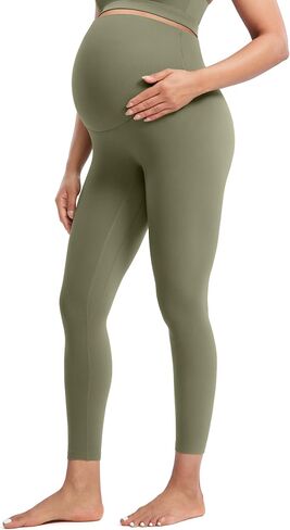 POSHDIVAH Creamluxe Maternity Leggings 25"/28" | Over The Belly,High Waisted,Buttery Soft,Stretchy,Pregnancy Yoga Pants,Active,Workout,Athletic in Saudi Arabia