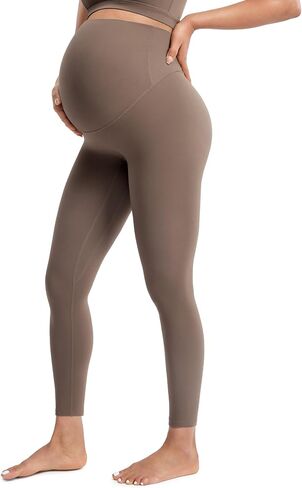 POSHDIVAH Creamluxe Maternity Leggings 25"/28" | Over The Belly,High Waisted,Buttery Soft,Stretchy,Pregnancy Yoga Pants,Active,Workout,Athletic in Saudi Arabia