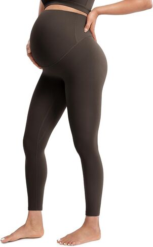 POSHDIVAH Creamluxe Maternity Leggings 25"/28" | Over The Belly,High Waisted,Buttery Soft,Stretchy,Pregnancy Yoga Pants,Active,Workout,Athletic in Saudi Arabia