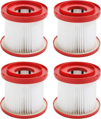 Fette Filter- 4 HEPA Wet Dry Vacuum Filter Compatible with Milwaukee 49-90-1900 for Gallon Wet/Dry Vacuum M18 2 Gallon (0880-20), M12 FUEL 1.6 Gallon (0960-20), M18 FUEL PACKOUT (0970-20). 4 Pack in Kuwait