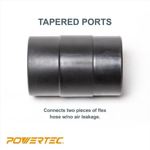 POWERTEC 70123V 4-Inch Dust Hose Connector w/Quick Connect Splice Adapter, ABS Plastic in Kuwait